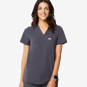 Charcoal FIGS Scrub Top